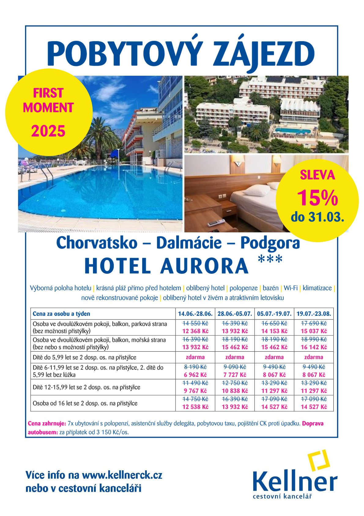 01. Chorvatsko - Podgora - hotel Aurora - FM